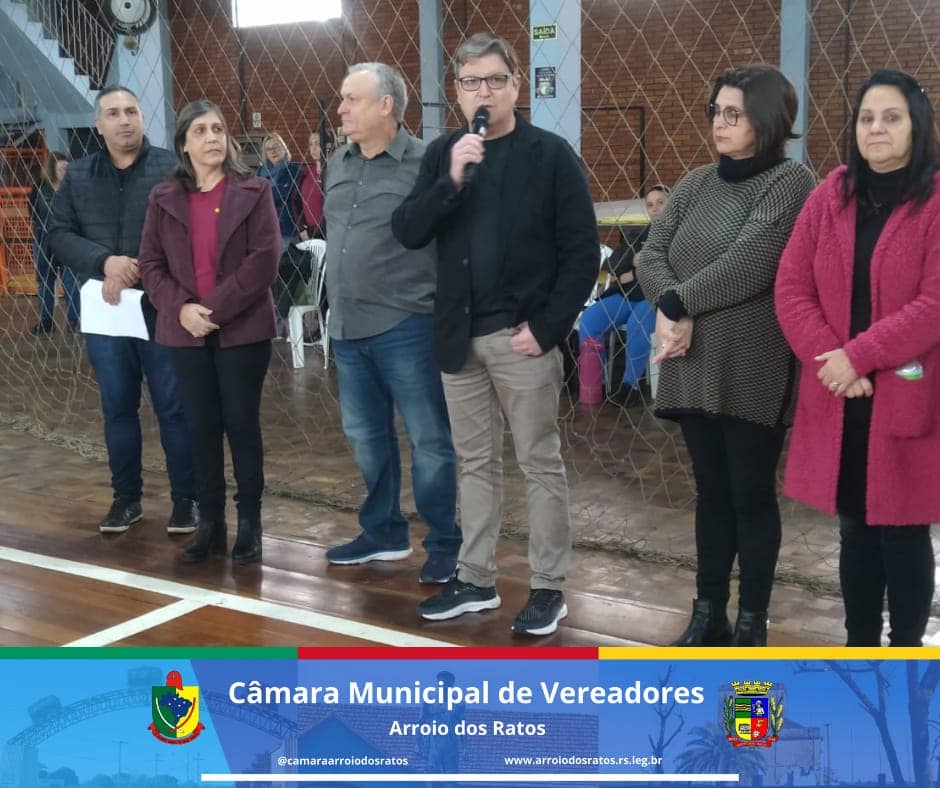 Na manhã do dia 07/07/2023 o Presidente da Câmara de Vereadores de Arroio dos Ratos Dilson Lemos, se fez presente na abertura do 26° JEAR'S (Jogos Estudantis de Arroio dos Ratos).