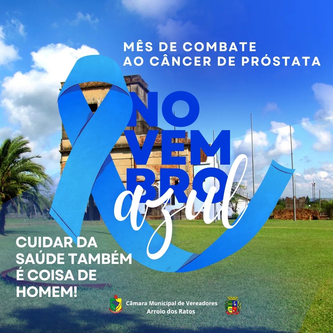 Novembro é o mês de conscientização sobre saúde do homem. Vamos juntos apoiar a causa do Novembro Azul e cuidar da nossa saúde.💙